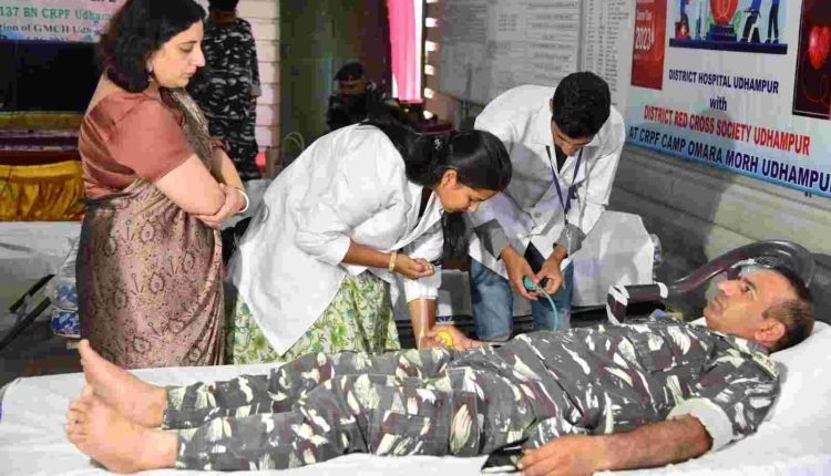 World blood Donor Day observed at CRPF 137 Battalion  