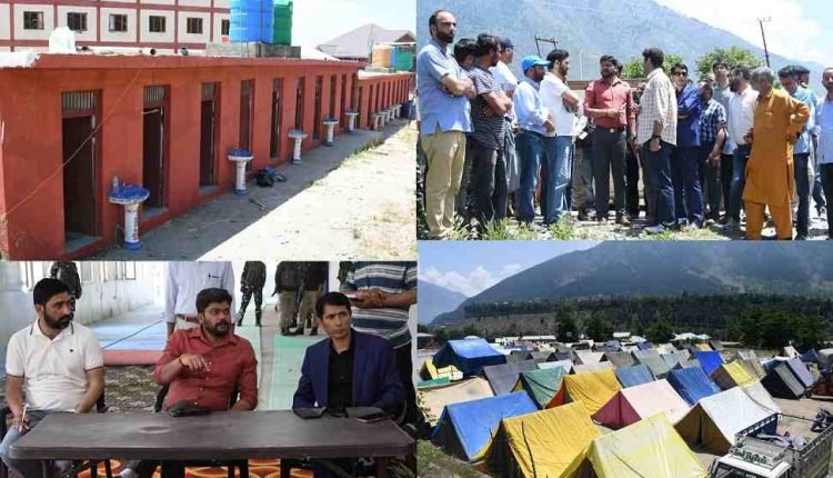DC Ganderbal takes stock of arrangements at transit camp Manigam for SANJY-2023
