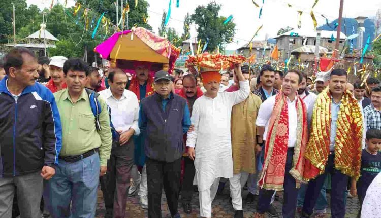 The revered Annual Yatra of Shri Ashtadash Bhuja Mata Sarthal Devi Ji commenced today in Kishtwar, marking the beginning of a joyous