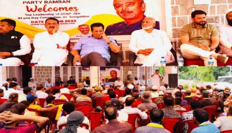 DPAP holds workers convention in Sangaldan; Azad worked for betterment, others only exploited people