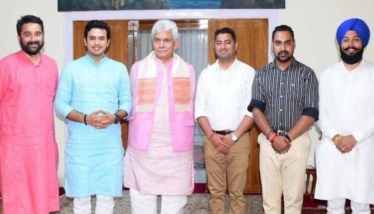 Member of Parliament Tejasvi Surya Meets Lieutenant Governor Manoj Sinha