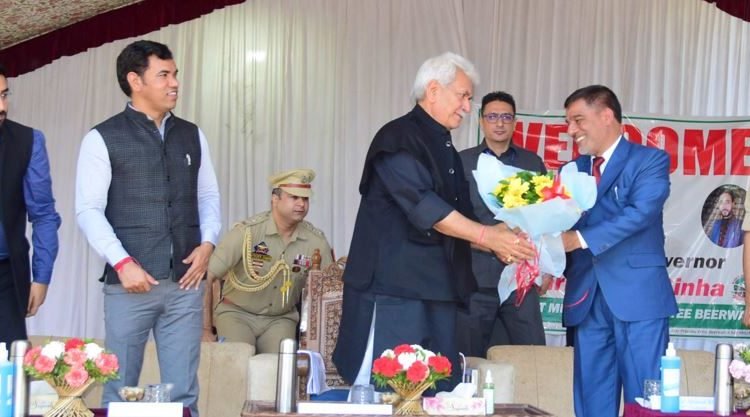 Lt Governor Manoj Sinha Applauds Budgam District's Development at Public Function, addresses public function at Beerwah