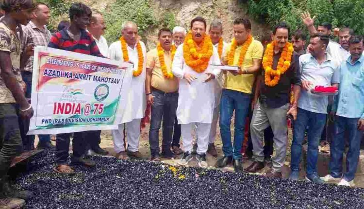 Chairperson DDC launches Blacktopping work of Battal to Bredian road