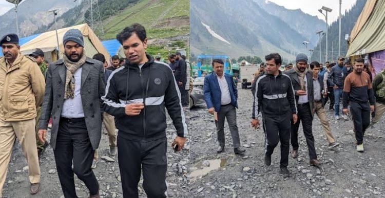 Div Com Kashmir visits Baltal axis of Shri Amarnathji Cave; takes firsthand appraisal of arrangements