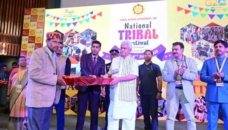 J&K Lt Governor Manoj Sinha inaugurates National Tribal Festival at Srinagar