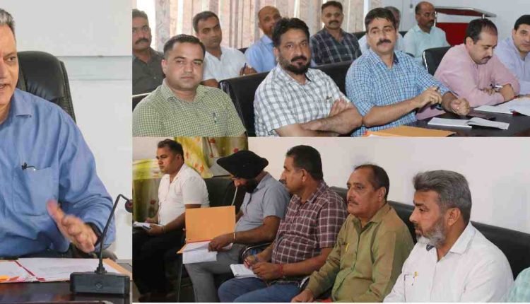 Crime Review Meeting of EOW- Crime Branch Jammu, held by Shailender Singh, SSP EOW CB Jammu for Ist Half of year-2023