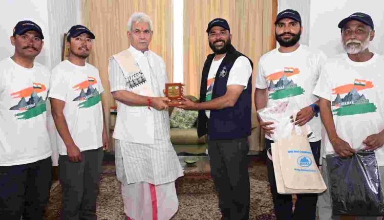 Har Shikhar Tiranga team calls on Lt Governor Manoj Sinha