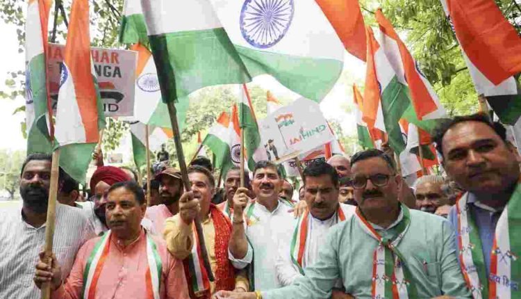 Bharatiya Janata Party (BJP), Jammu & Kashmir conducted a massive 'Tiranga Rally' at Talab Tillo