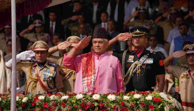 Lt Governor Manoj Sinha hoists Tricolor & Addressed the People on the 77th Independence Day