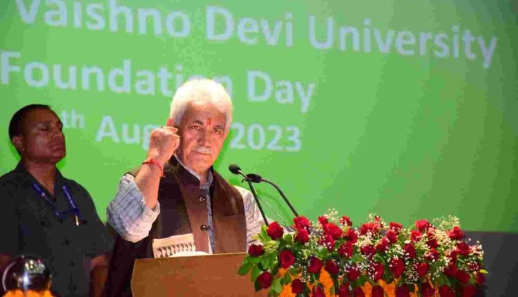 Lt Governor addresses the 20th Foundation Day celebration of Shri Mata Vaishno Devi University