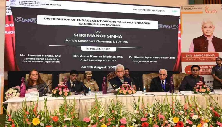 Lt Governor Manoj Sinha Empowers Youth and Persons with Disabilities: Hands Over Appointment Letters and Scooty's at KICC Srinagar
