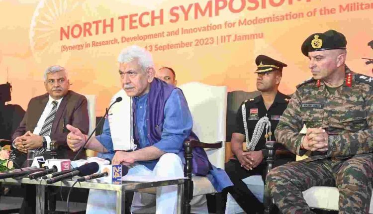 LG Sinha Commends Academia's Role as Hundreds of Industries and Startups Join Defence Expo at IIT Jammu