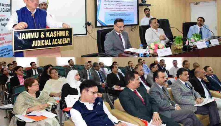 Judicial Academy organizes Refresher Training on “Arbitration & Conciliation Act, 1996; Law, Practice and Procedure”