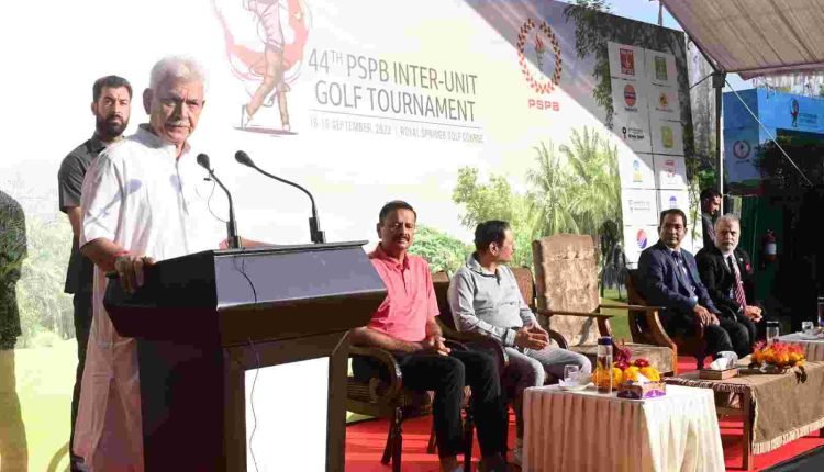 Lt Governor inaugurates the 44th PSPB Inter-Unit Golf Tournament at Royal Springs Golf Course in Srinagar