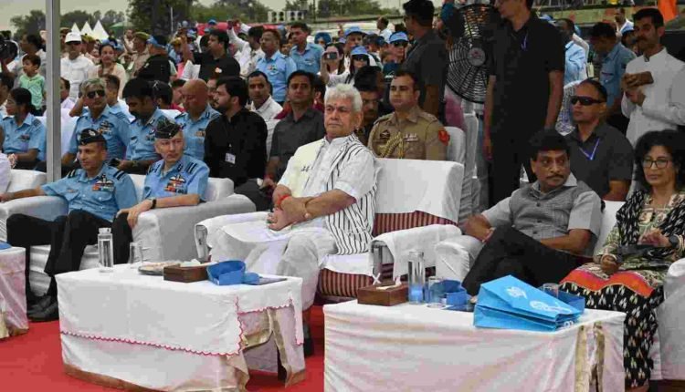 Lt Governor attends Air Show commemorating 76 years of accession of J&K into Indian Union