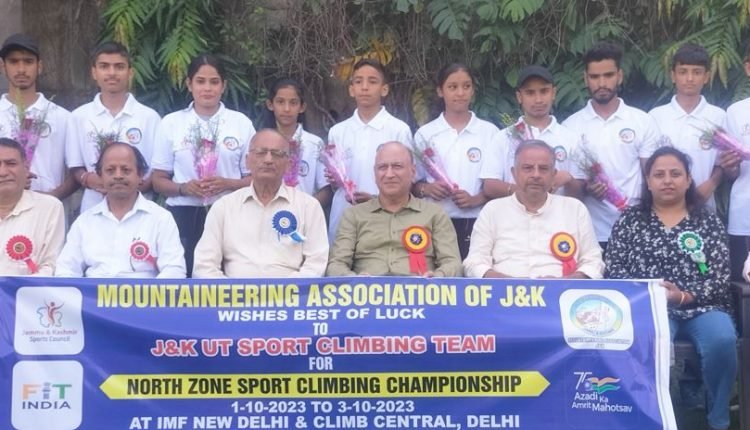 Mountaineering Association of J&K Sets Out for 27th North Zone Sport Climbing Championship in Delhi