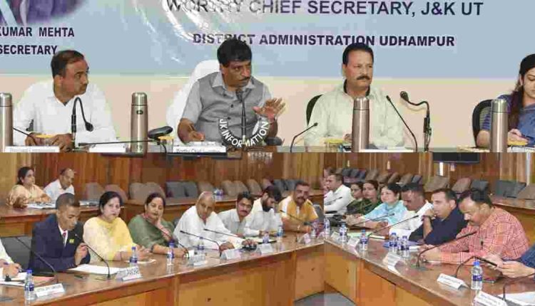 CS  Dr. Arun Kumar Mehta review Development scenario in Udhampur District