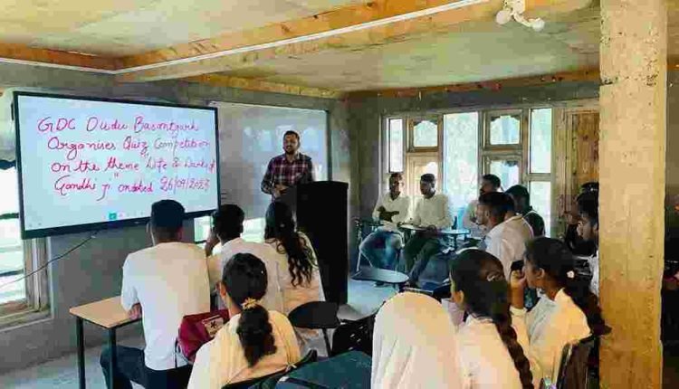 GDC Dudu Basantgarh Organizes Insightful Quiz Competition in Honor of Mahatma Gandh