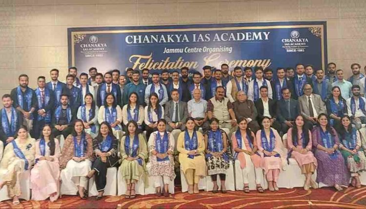 B R Sharma, Chief Election Commissioner Felicitates JKAS Candidates of Chanakya IAS Academy Jammu Centre