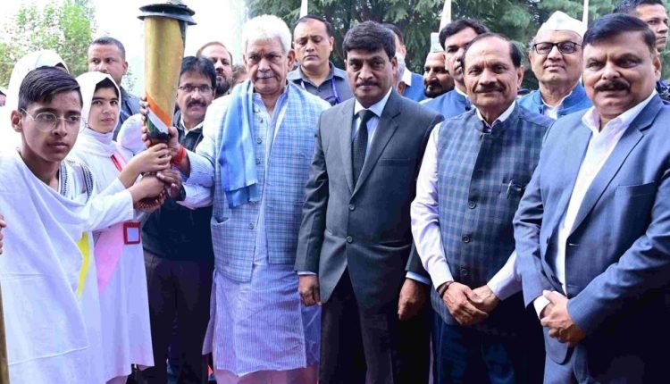 Lt Governor addresses the UT-level celebration of Gandhi Jayanti; pays tributes to Father of the Nation