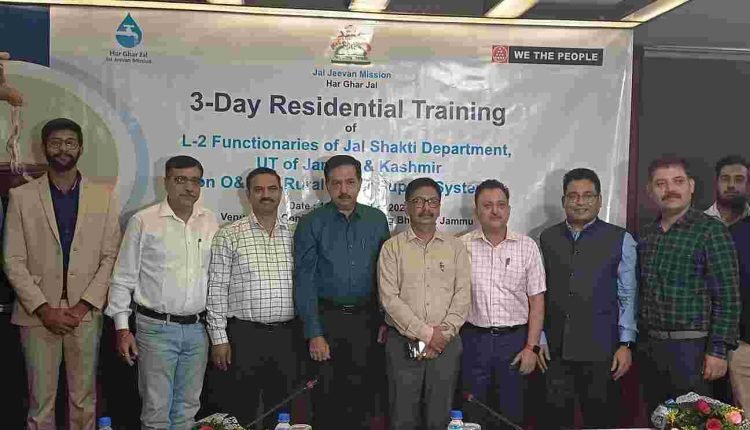 Union Ministry of Jal Shakti organises 3 day Residential Training for L2 functionaries of Jal Shakti J&K
