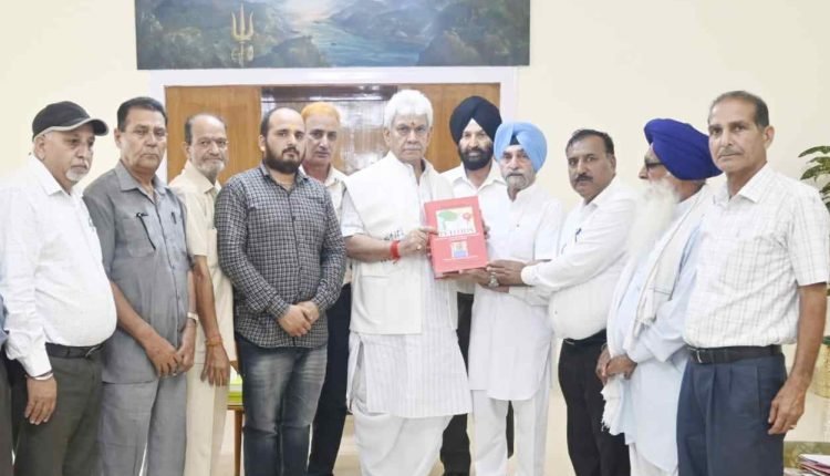 Political Leaders, CGM SBI and J&K Sharnarthi Action Committee delegation call on Lt Governor