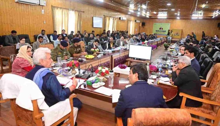 Lt Governor Manoj Sinha chairs review meeting with District Administration Baramulla