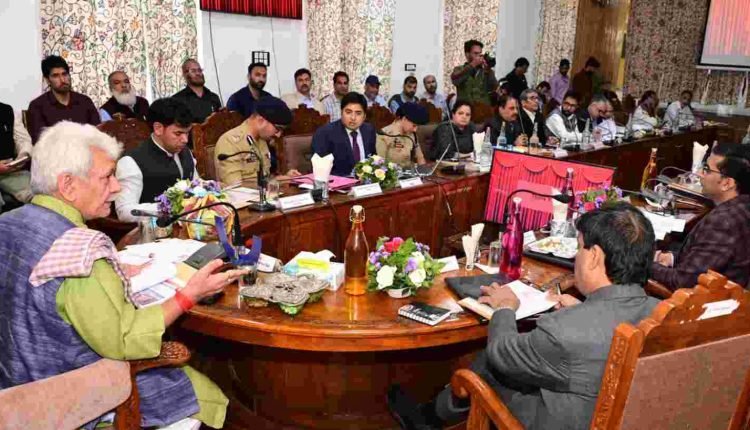 Lt Governor chairs District Review Meeting at Shopian