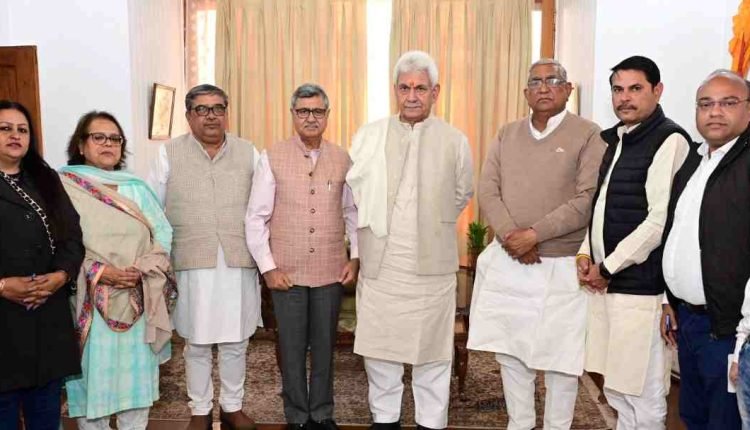 Committee on Government Assurances from Haryana Vidhan Sabha Meets LG Manoj Sinha