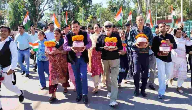Honoring the Sacrifices of Our Martyrs: 'Amrit Kalash Yatra' in Reasi Draws the Nation's Attention