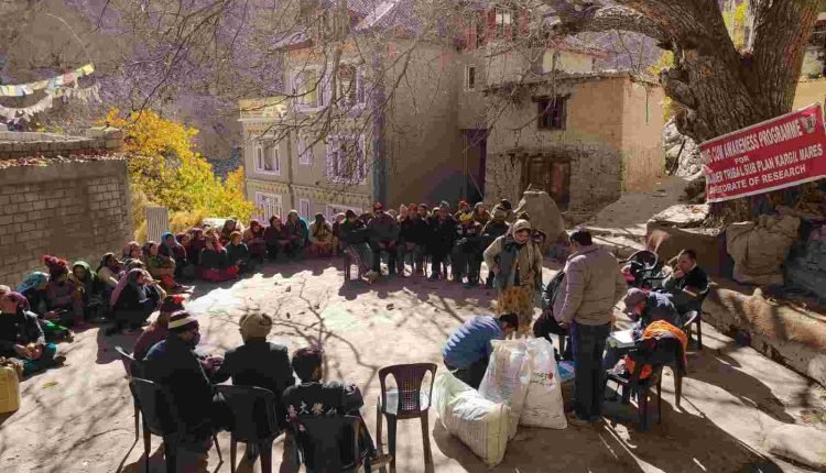 Mountain Agriculture Research and Extension Station Kargil, SKUAST-K organizes training-cum-seed distribution program at Garkhon