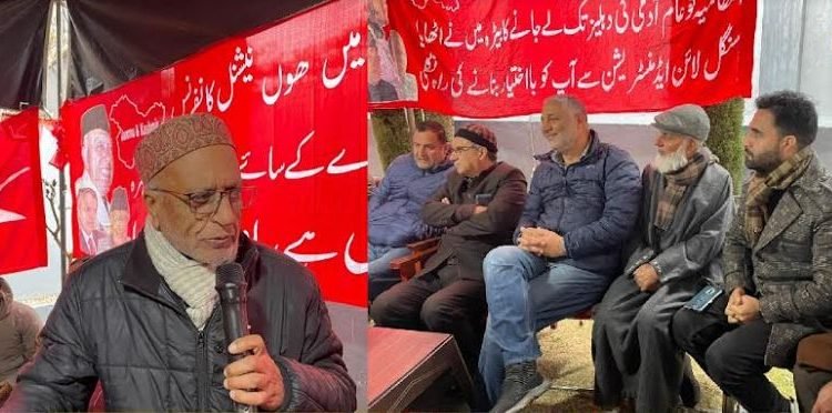 NC holds workers meeting at Wagoora, Budgam
