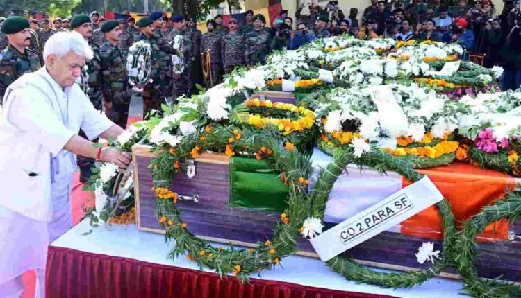 Tribute to Gallantry: Lt Governor Sinha Commemorates Indian Army's Supreme Sacrifice in Rajouri Anti-Terror Operation