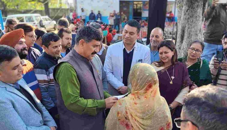 MP Jugal Kishore Sharma attends Viksit Bharat Sankalp Yatra at Panchayat Babliana