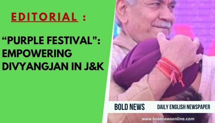 “Purple Festival": Empowering Divyangjan in J&K