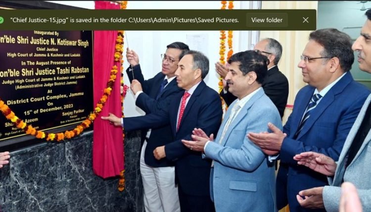 Chief Justice inaugurates ‘Fast Track Court (POCSO Cases) at District Court Complex, Jammu