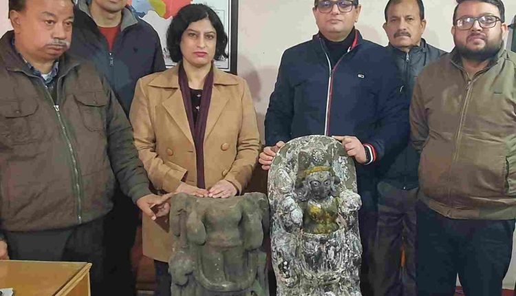 Rare Sculptures assuaged from Bhour Camp by Archaeology Department Jammu