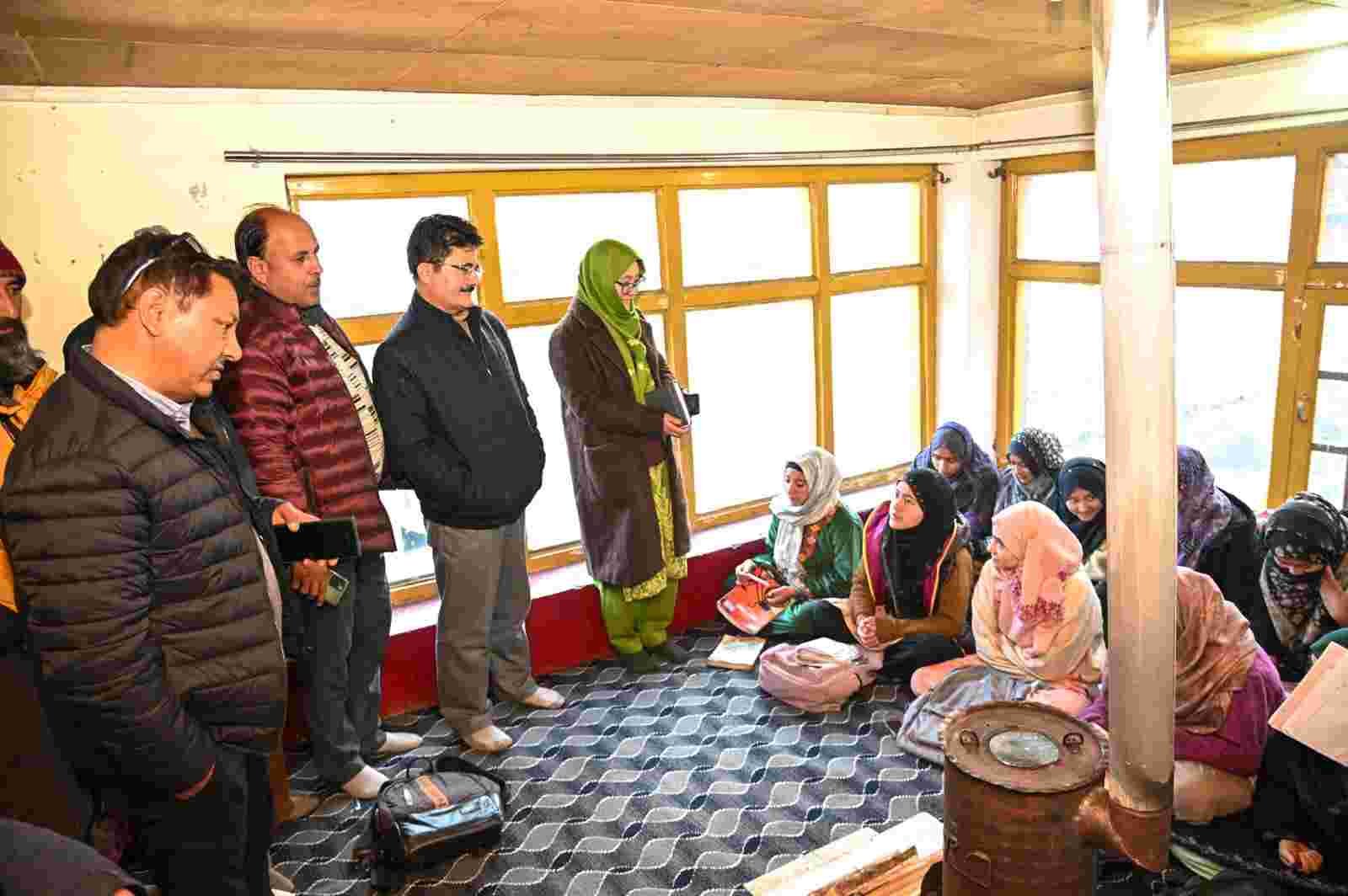 EC Zakir Hussain inspects night hostels in Kargil, interacts with students, teachers