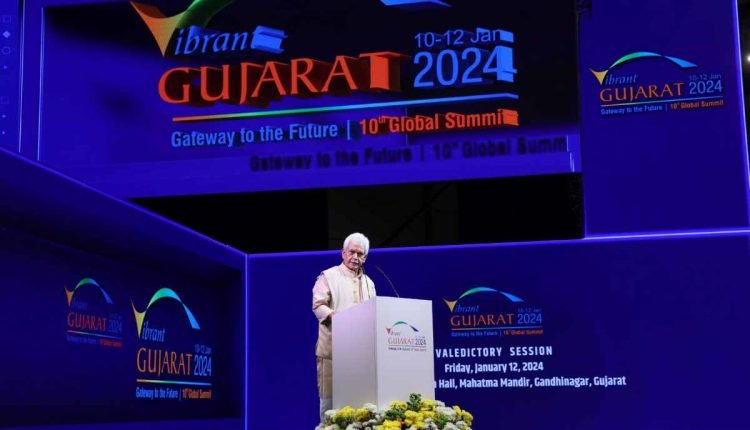 Lt Governor addresses Vibrant Gujarat Global Summit Valedictory Session