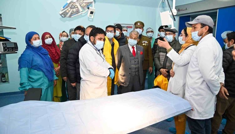 Lt. Governor Brig (Dr) BD Mishra inaugurates CT- Scan machine, MOT, ICU at District Hospital Kargil