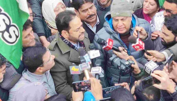 Vikar Rasool Wani leads protest against attacks on Rahul Gandhi's  Bharat Jodo Nyay Yatra in Assam 
