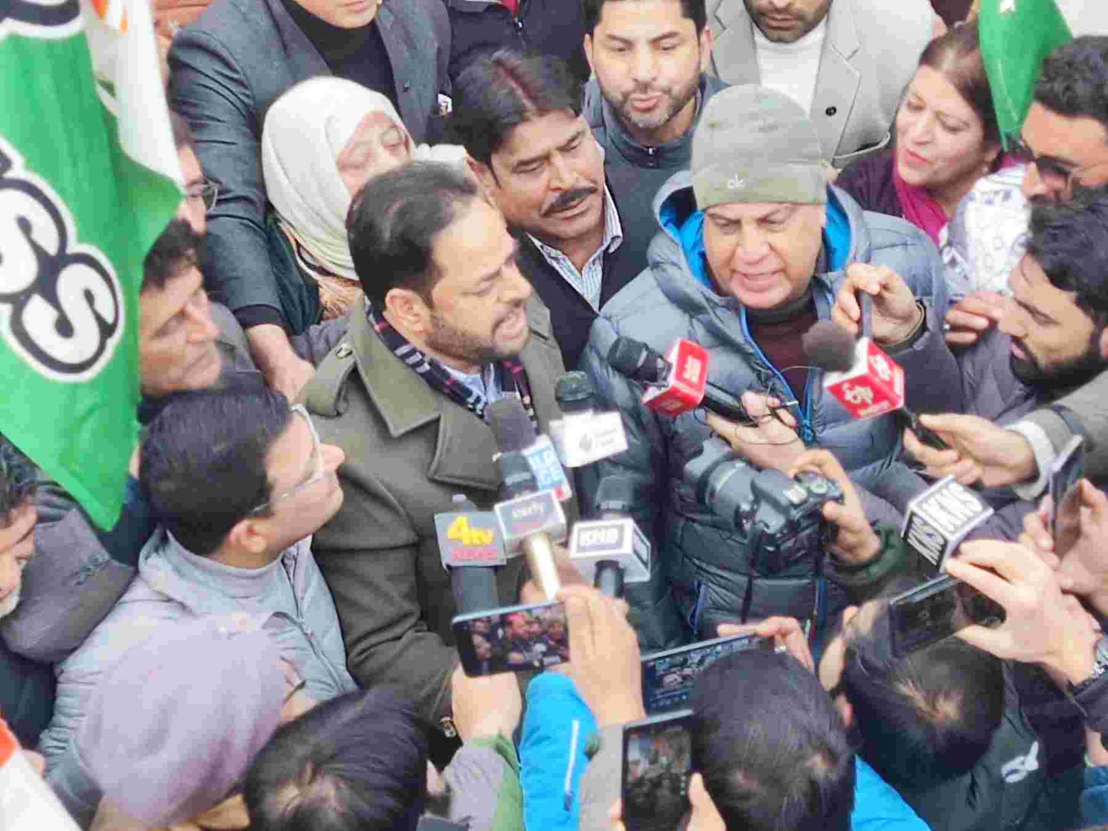 Vikar Rasool Wani leads protest against attacks on Rahul Gandhi's  Bharat Jodo Nyay Yatra in Assam 