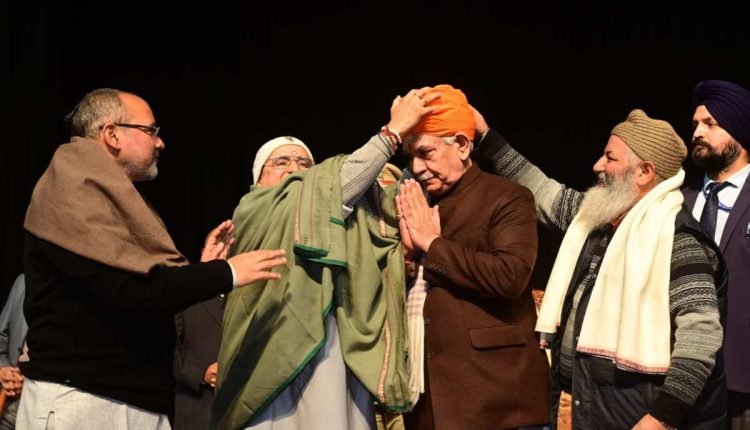 Everyone will have to work together to restore J&K’s glorious past and promote virtues of culture, humanity and selfless service: LG Sinha