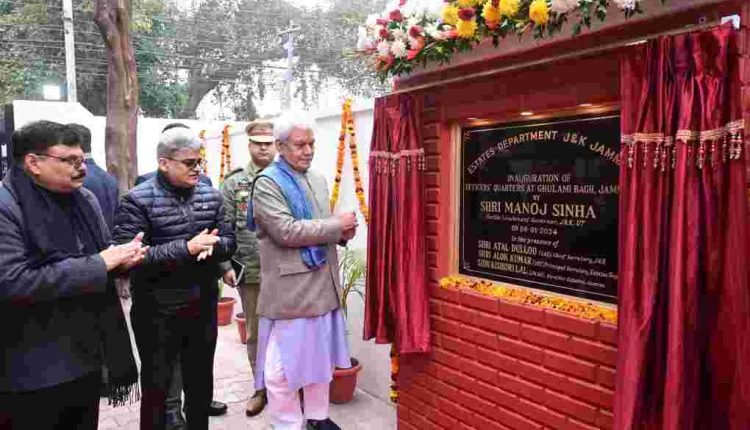 Lt Governor inaugurates Officers' Quarters of Estates Department at Jammu