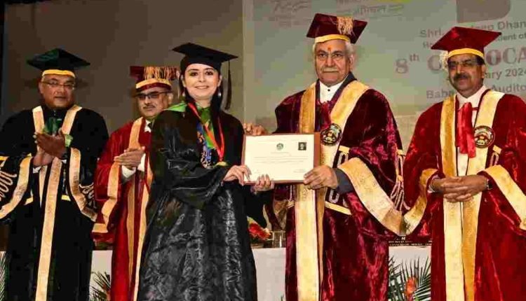 Lt Governor addresses the 8th Convocation Ceremony of SKUAST Jammu