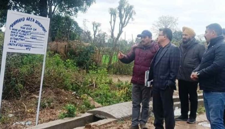 Director Command Area Development Jammu reviews progress of Shahpur Kandi CAD project Kathua