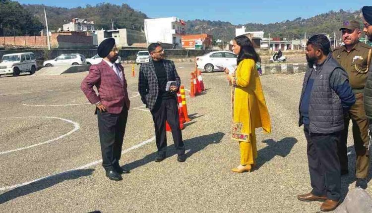 Transport Commissioner inspects Driving License Test Ground