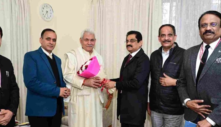 Former Minister, Members of Central Administrative Tribunal Jammu Bench call on Lt Governor