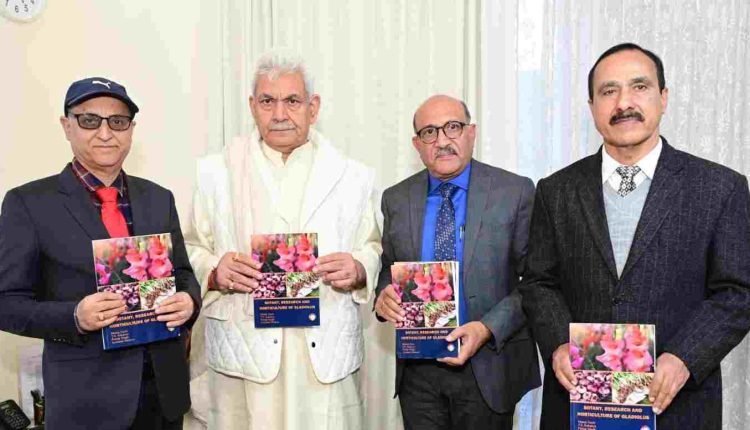 Lt Governor releases Dr. Manoj Nazir’s Book “Botany, Research & Horticulture of Gladiolus”