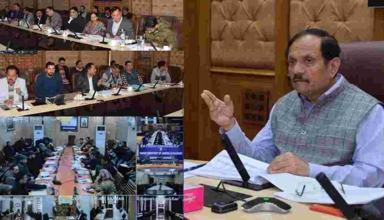 Advisor Bhatnagar reviews physical, financial progress of various schemes in SDD